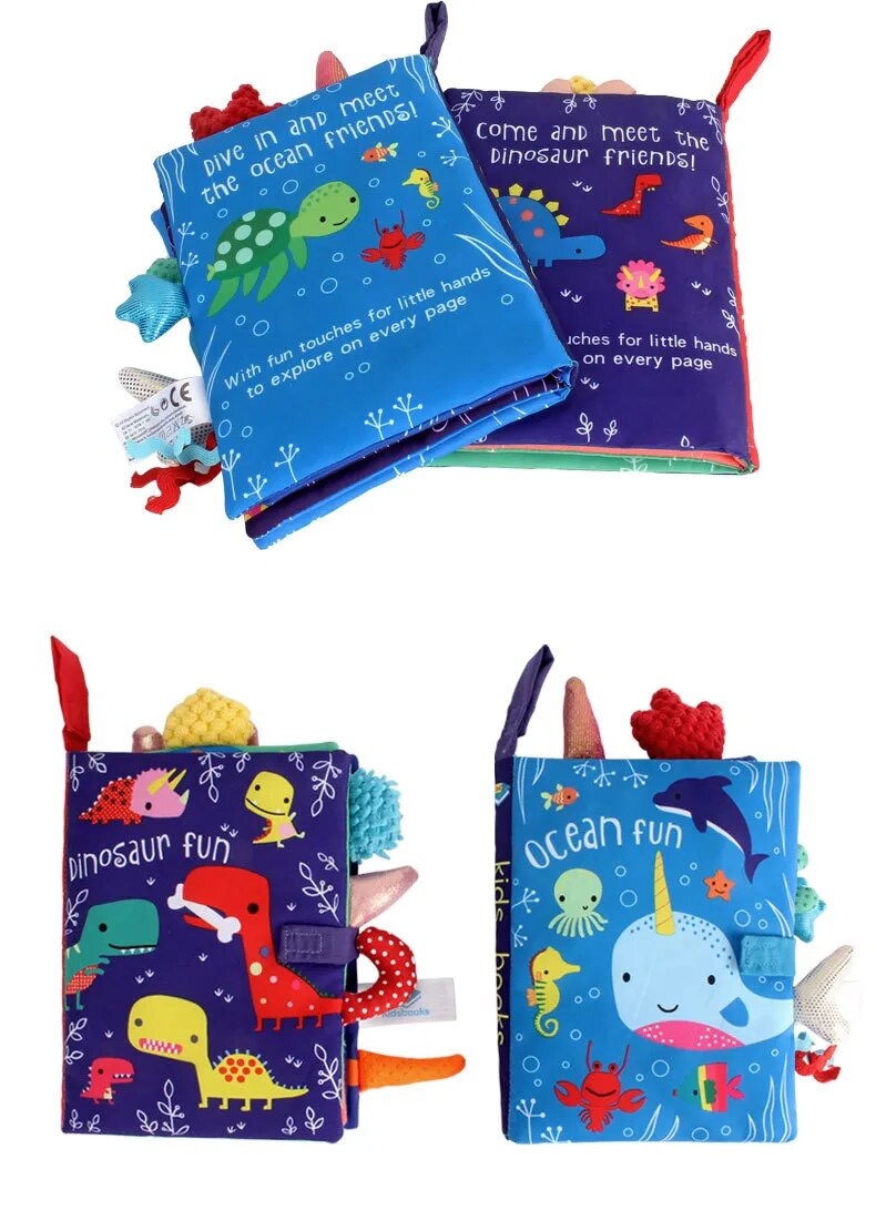 Ludii SafariBook | Livro de Pano Montessori com Caudas Divertidas